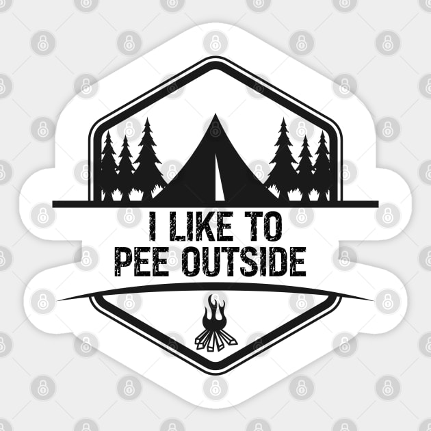 I pee outside Sticker by Don’t Care Co